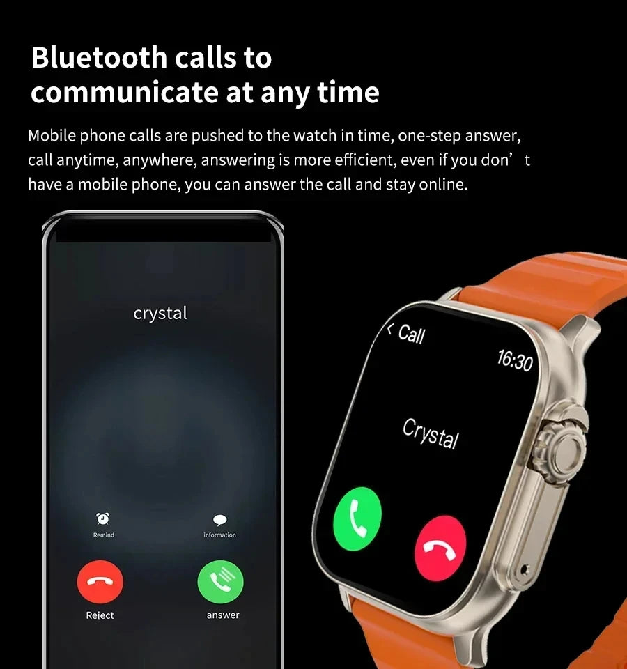 Smart Watch for Men – 2.01" HD Display, Bluetooth Call, Fitness & Health Tracking, 100+ Sports Modes, Android & iOS Compatible