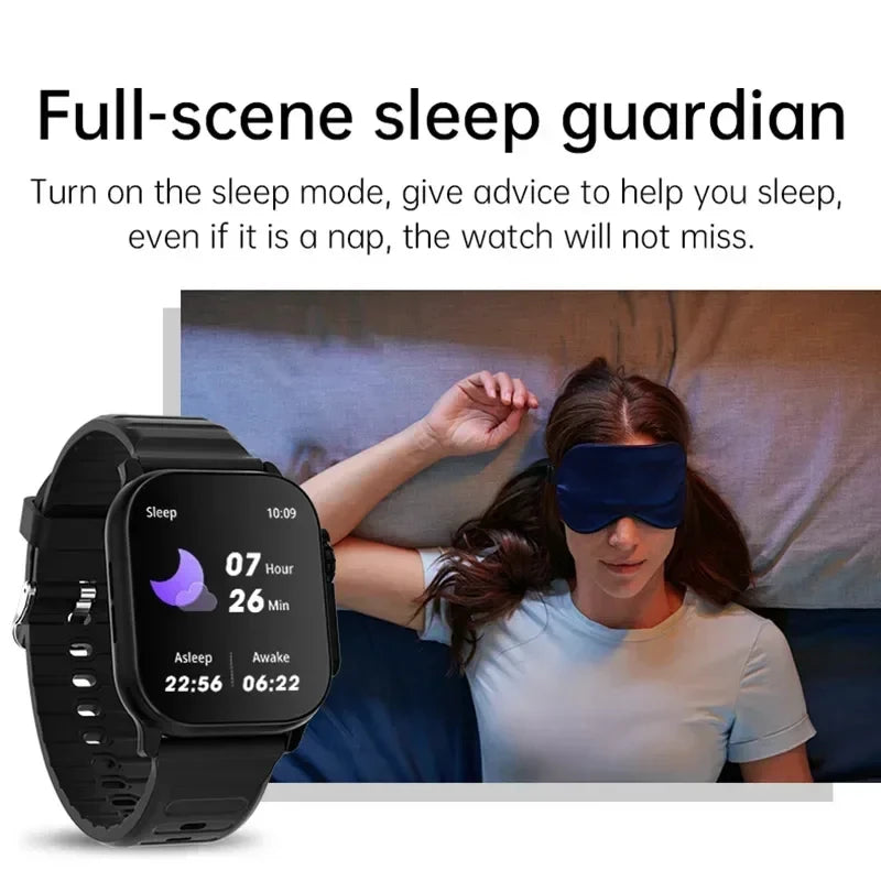 Smart Watch for Men – 2.01" HD Display, Bluetooth Call, Fitness & Health Tracking, 100+ Sports Modes, Android & iOS Compatible