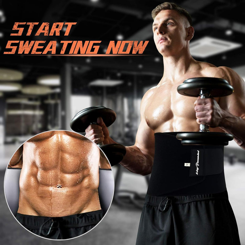 Waist Trainer Sweat Belt – Adjustable Workout Waist Belt for Men & Women, Fitness & Exercise Support